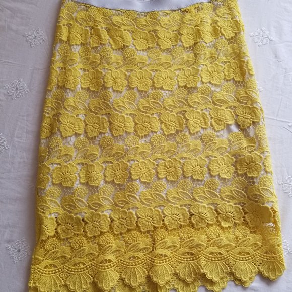 Rebecca Minkoff Yellow Pencil Skirt